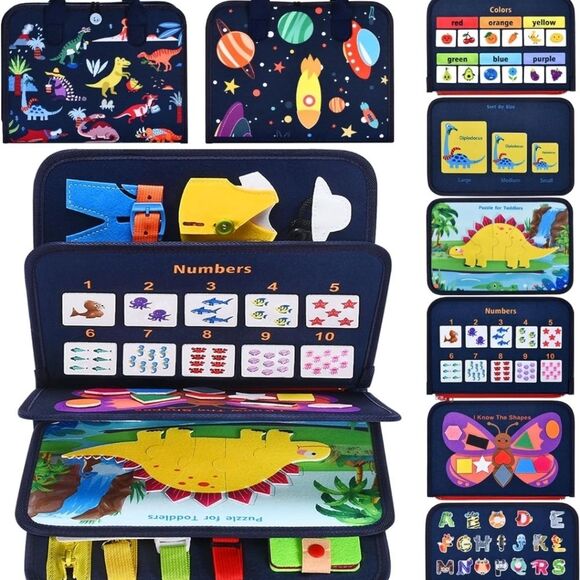 NWT Two different toddler life skills sensory busy books for travel & learning. - Picture 5 of 10